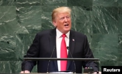 U.S. President Donald Trump at the UN (file photo)