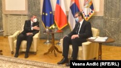  Andrej Babis i Aleksandar Vučić Belgrade 10 February 2021
