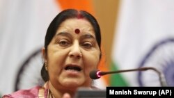 Ministrja e Jashtme e Indisë, Sushma Swaraj.