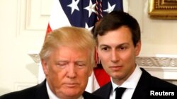 Presidenti i SHBA-së, Donald Trump, dhe këshilltari i tij, Jared Kushner.