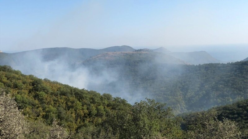 Под Судаком горит лес, к тушению привлекли вертолет – спасатели