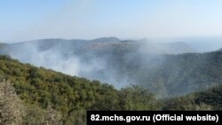 Пожар в районе села Веселое, Судак, 6 августа 2020 год