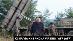 Udhëheqësi i Koresë së Veriut, Kim Jong Un. 