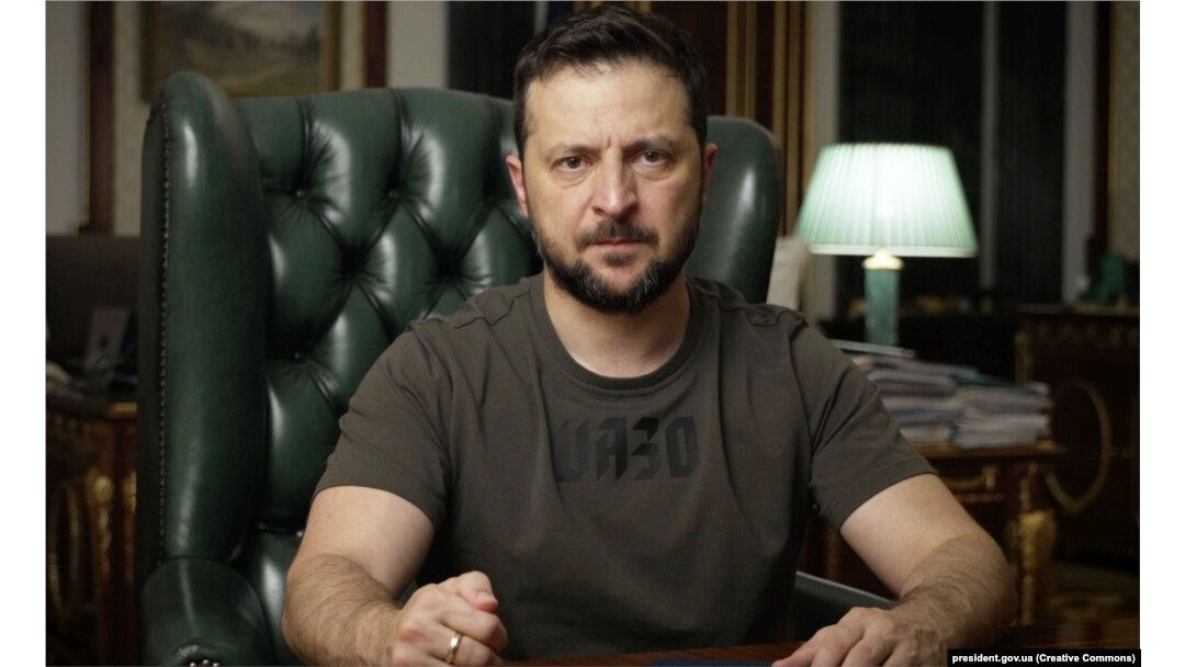 Președintele Ucrainei, Volodimir Zelenski spune că Rusia este un „stat terorist”. Imagine din 14 iulie 2022.