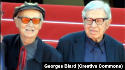 Vittorio și Paolo Taviani la Festivalul de film de la Cannes, 2015
