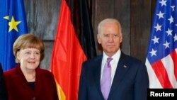 German Chancellor Angela Merkel and U.S. President Joe Biden (file photo from 2015 )