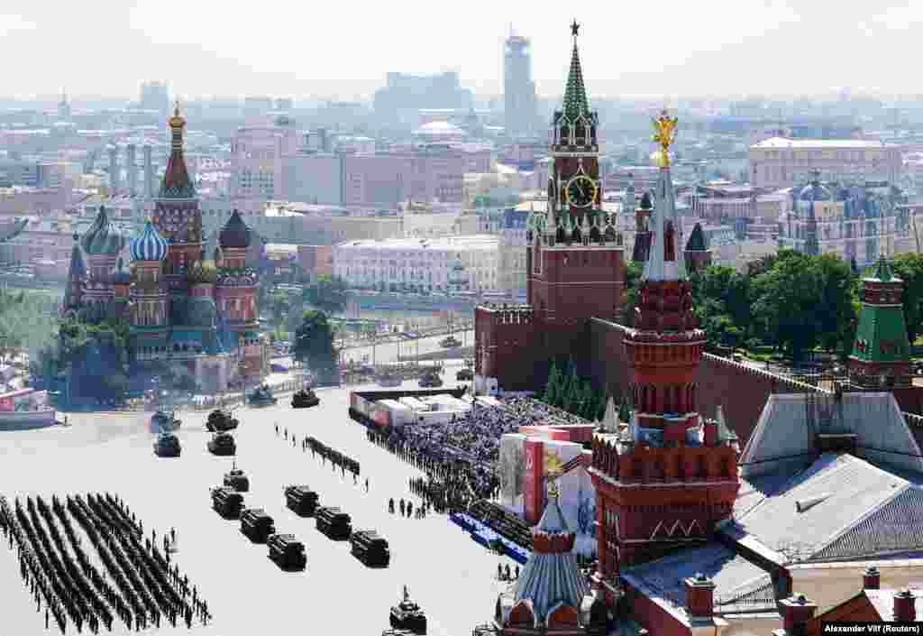 Moscow&#39;s Red Square during the June 24 Victory Day parade. Russian opposition leader Aleksei Navalny estimated that the parade cost at least 1 billion rubles or $14.5 million.