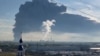Smoke is seen rising from the Wildberries logistics facility in Russia's Volgograd region that was hit by Ukrainian drones on July 31. 