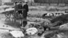 In this image from 1942, men collect bodies in Leningrad (now St. Peterburg). President Vladimir Putin said it is "extremely important" to recognize Nazi crimes in the Soviet Union during World War II as genocide. 