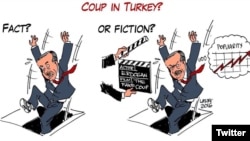 Turkey - ‪Cartoon shared in twitter by #‎DarbeDegilTiyatro‬ - not a coup, theatre