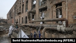 Зруйнована внаслідок російських атак Дарницька ТЕЦ. Київ, 4 лютого 2026 року