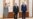 Președinta Maia Sandu, președintele parlamentului, Igor Grosu, și prim-ministrul Alexandru Munteanu, la depunerea jurământului de către Guvernul Munteanu, la Președinție, pe 1 noiembrie 2025. 