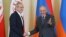 Armenia - Armenian Prime Minister Nikol Pashinian meets Iranian President Masoud Pezeshkian in Yerevan, August 19, 2025.