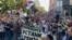 Serbia - protest in Belgrade on September 8 after police used violence to break up protest in Novi Sad on September 5 - screen grab