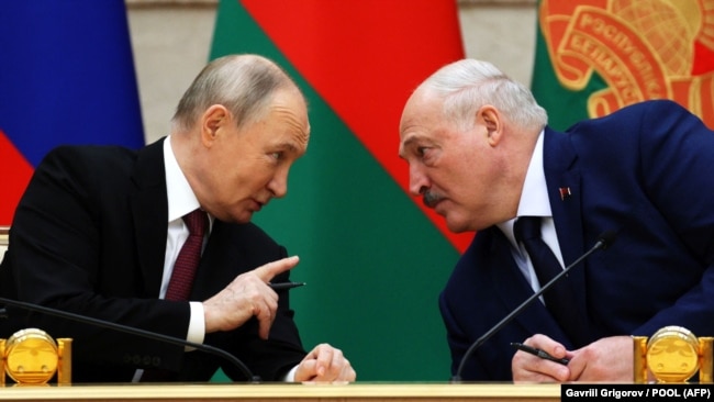 Володимир Путін та Олександр Лукашенко