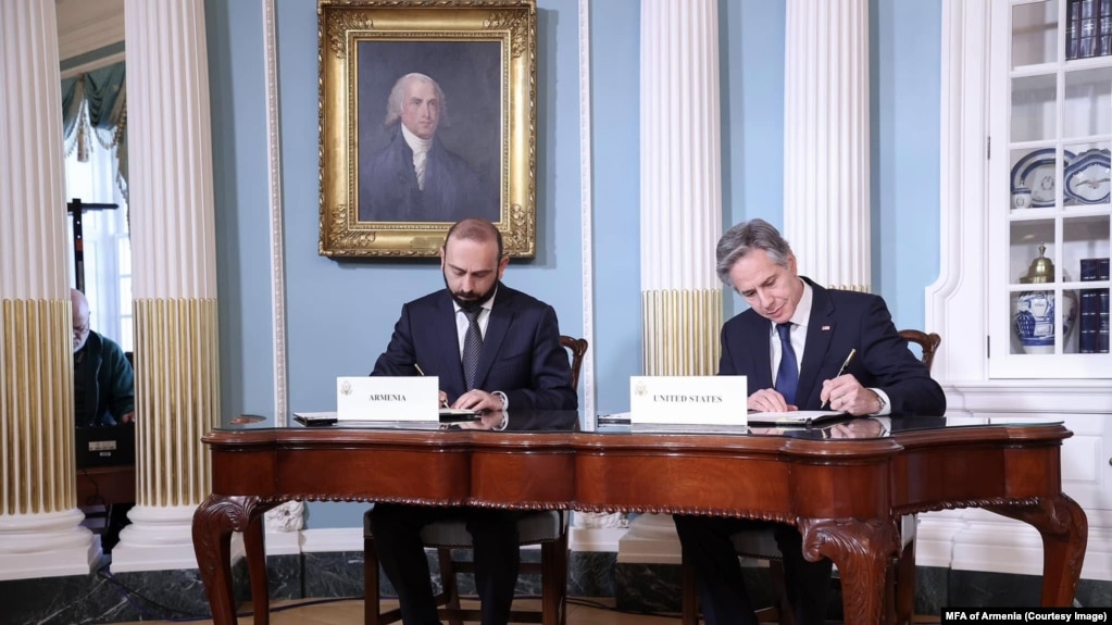 Арарат Мирзоян и Энтони Блинкен, 14 января