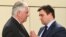 U.S. Secretary of State Rex Tillerson (left) told Ukrainian Foreign Minister Pavlo Klimkin that U.S. and NATO support for Ukraine remains "steadfast."