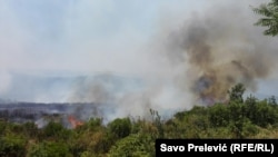 Пожежа на півострові Луштица, Чорногорія, 17 липня 2017 року