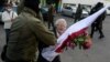 BELARUS – Belarusian policemen detain an opposition activist Nina Baginskaya, 73, during women's peaceful solidarity action in Minsk, Belarus, 19 September 2020