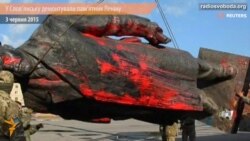 В Славянске демонтировали памятник Ленину (видео)