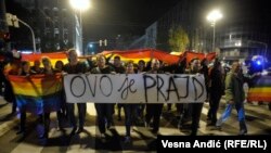 Sa prošlogodišnje protestne šetnje LGBT aktivista u Beogradu