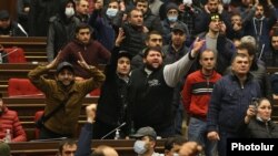 Armenia - Angry protesters break into the Armenian parliament, Yerevan, November 10, 2020,