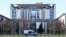 A police car in front of the Chancellery in Berlin on December 14