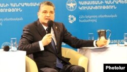 Armenia - Prime Minister Tigran Sarkisian speaks at a conference in Yerevan, 29Mar2014.