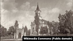 Касьцёл на Залатой Горцы ў Менску. Каля 1900 году.