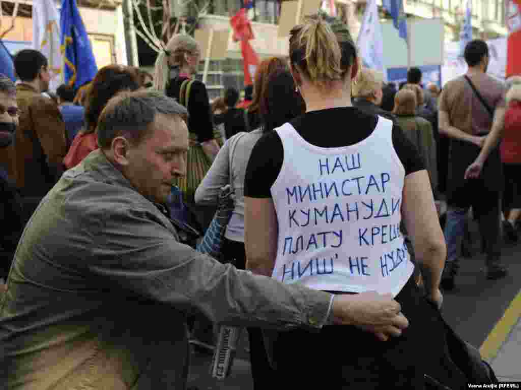 Protest prosvetara i još nekoliko sindikata u Beogradu, 25. mart 2011, fotografije: Vesna Anđić