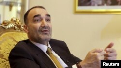 Atta Mohammad Noor, governor of Balkh Province, speaks during an interview in Kabul in January.