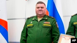 General-maior Vladimir Șesterov, adjunct al șefului departamentului de inovații al Ministerului Apărării, la o întâlnire la centrul militar de congrese al Rusiei de lângă Moscova, pe 28 decembrie 2018. 