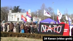 Севастополь. Митинг пророссийских активистов против НАТО, 2007 год