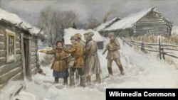 В поисках сбежавшего кулака, работа Ивана Владимирова, 1920 год