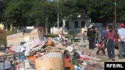 Iseljavanje Roma iz jednog od naselja u Beogradu, septembar 2010.