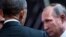 U.S. President Barack Obama (left) and Russian President Vladimir Putin talk on the sidelines of the APEC summit in Peru on November 20.