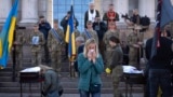 مراسم تشییع‌جنازه سربازان کشته‌شده در جنگ اوکراین، کی‌یف ۹ آوریل 