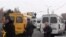 Armenia - Minibus drivers on strike in Yerevan, 17Dec2014.