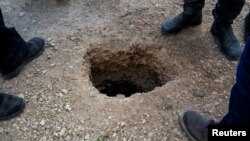 Тунэль, празь які палестынцы ўцяклі з турмы
