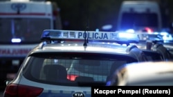 Policijsko vozilo u Varšavi, Poljska, 11. aprila 2024. godine.