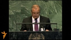 Uzbek Foreign Minister Abdulaziz Kamilov at the United Nations General Assembly