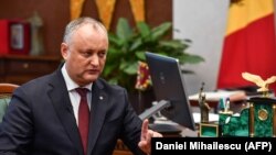 Predsjednik Moldavije Igor Dodon u svom uredu 11. juna 2019.
