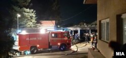Пожар во модуларната болница во Тетово