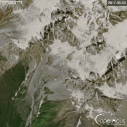 Gif კომპილაცია აგებულია 2017-2025 წლების შუალედში, სატელიტ Sentinel 2-ის გადაღებული 11 გამოსახულებით, ივლისის, აგვისტოსა და სექტემბრის შედარებით უღრუბლო დღეებიდან | სატელიტური მონაცემები დაამუშავა მამუკა გვილავამ.