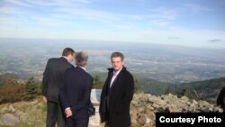 În cursul unei vizite în Parcul regional din Masivul central, pe muntele Pilat