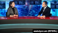 Рузанна Хачатрян в студии Азатутюн ТВ, Ереван, 1 ноября 2019 г.