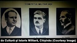 Componența Comitetului Militar de la Iași (1917). Sursa: Centrul de Cultură și Istorie Militară, Chișinău