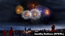 Azerbaijan -- oil worker (cartoon)