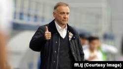 Tajikistan,Dushanbe city, Tajikistan national football team new coach Goran Stevanovic.