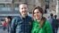 Vida Mehrannia (right) said her husband, Ahmadreza Djalali (left), was protesting at being left out of Sweden's prisoner swap deal with Iran. (file photo)